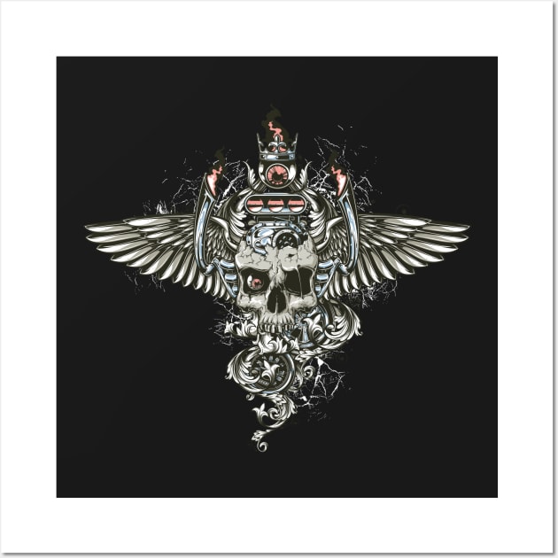 Engine Skull Wall Art by viSionDesign